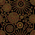 Sun dot black seamless pattern