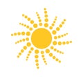 Sun dots icon Royalty Free Stock Photo