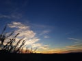 Sun Down, arizona beautiful bright sky Royalty Free Stock Photo