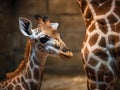 Giraffes Love Mother and Baby Bond