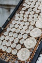 Sun Dried Sticky Rice on Panel at Luang Prabang, Laos