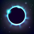 Sun eclipse cosmic vector illustration Royalty Free Stock Photo