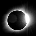 Total Solar Eclipse Diamond Ring Effect Royalty Free Stock Photo