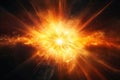 A sun exploding in a colorful super nova Royalty Free Stock Photo