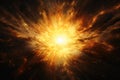 A sun exploding in a colorful super nova Royalty Free Stock Photo