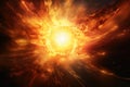 A sun exploding in a colorful super nova Royalty Free Stock Photo