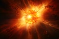 A sun exploding in a colorful super nova Royalty Free Stock Photo