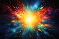 A sun exploding in a colorful super nova Royalty Free Stock Photo