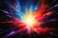 A sun exploding in a colorful super nova Royalty Free Stock Photo