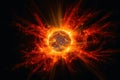 A sun exploding into a supernova created with generative AI technology Royalty Free Stock Photo