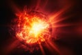 A sun exploding into a supernova created with generative AI technology Royalty Free Stock Photo