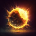 sun explosion, planet explosion Generative AI