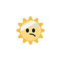 Sun Face with Head-Bandage flat icon