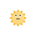 Sun Face with Rolling Eyes flat icon