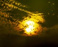 Burned cloud with Sun. Royalty Free Stock Photo