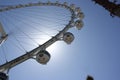 Sun flare around the High Roller ferris wheel, Las Vegas Royalty Free Stock Photo