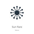 Sun flare icon vector. Trendy flat sun flare icon from nature collection isolated on white background. Vector illustration can be