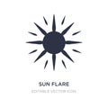 sun flare icon on white background. Simple element illustration from Nature concept