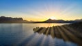 Sun Rays over a Lake in Arizona