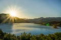 Sun Rays over a Lake in Arizona