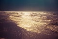 sun flares on sea surface Royalty Free Stock Photo