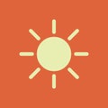 Sun flat icon. Brightness symbol, modern minimal flat design style, vector illustration
