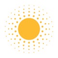 Sun flat icon vector. Summer pictogram. Sunlight symbol. for website design, web button, mobile app illustration Royalty Free Stock Photo