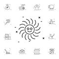 Sun flat vector icon in agriculture pack