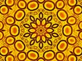 Sun flower kaleidoscope background. Beautiful yellow sunflowers seamless pattern. Unique kaleidoscope mosaic texture. Summer time Royalty Free Stock Photo