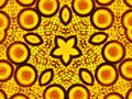 Sun flower kaleidoscope background. Beautiful yellow sunflowers seamless pattern. Unique kaleidoscope mosaic texture. Summer time Royalty Free Stock Photo