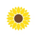 Sun, flower, Sunflower logo vector isolated Royalty Free Stock Photo