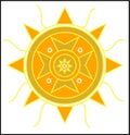 Sun flower type logo for luxury shopping mall Royalty Free Stock Photo