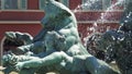 Sun Fountain statue detail, famous Place Massena in Nice, travel to France