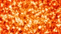 Sun front close up. Abstract background surface of sun. Cloud of orange fire blast