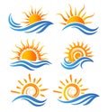 Sun Fun Logo Royalty Free Stock Photo