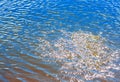 Sun glare on the water. Clear blue water with ripples on a Sunny summer day. Abstract background. Royalty Free Stock Photo