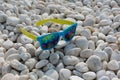 Sun glasse on the stones Royalty Free Stock Photo