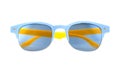 Sun glasses blue yellow isolated on white