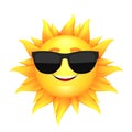 Sun with glasses Royalty Free Stock Photo