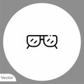 Sun glasses vector icon sign symbol Royalty Free Stock Photo