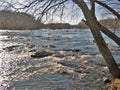 Yadkin River near Winston-Salem, North Carolina Royalty Free Stock Photo