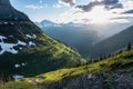 Sun Glows Over Green Montana Mountains Royalty Free Stock Photo