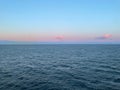 Pink and purple sky over the Skagerrak near Nordkoster Royalty Free Stock Photo