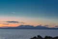 Sun Going Down Behind a Hazy Misty Arran