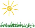 Sun and grass Royalty Free Stock Photo