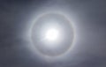 Sun halo arises from Earth`s atmosphere in the troposphere in the sky.