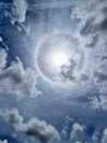 The sun halo with cloud in the sky Royalty Free Stock Photo