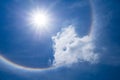 Sun halo with cloud in the sky Royalty Free Stock Photo