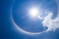 Sun halo with cloud in the sky Royalty Free Stock Photo