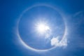 Sun halo with cloud in the sky Royalty Free Stock Photo